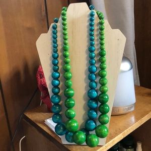 Necklace! Blue and Green with earrings